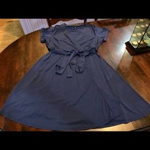 Like-new Torrid 2XL sexy blue fit-&-flare dress!